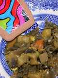 Lombarda con patatas, zanahoria y atún