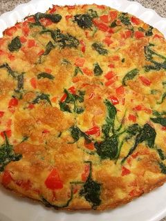 Paprikás-spenótos omlett recept fotója