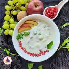 A picture of Refreshing Fruit Raita (Fruit yogurt bowl).