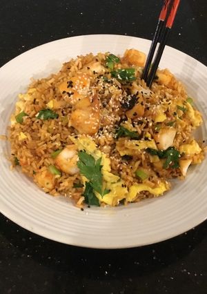 A picture of Fish Fried Rice.