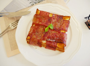 氣炸鍋「培根蛋三明治」小巧思、好美味。 的食譜成品照片