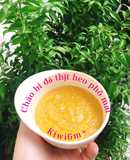 Cháo bí đỏ thịt heo phô mai