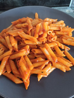 Una foto de Pasta con sobrasada