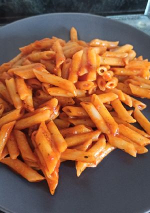Una foto de Pasta con sobrasada