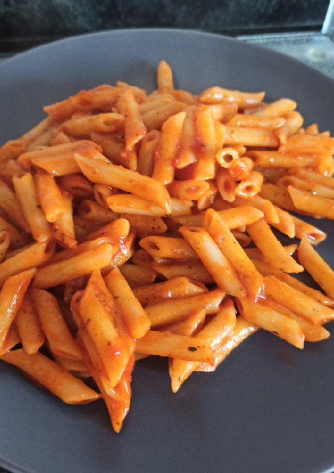 Una foto de Pasta con sobrasada