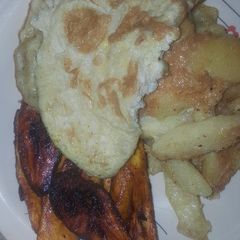 Plain plantain n egg A picture of Plain plantain n egg.