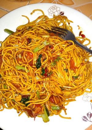 Foto resep Mie basah super pedas tanpa telur orek