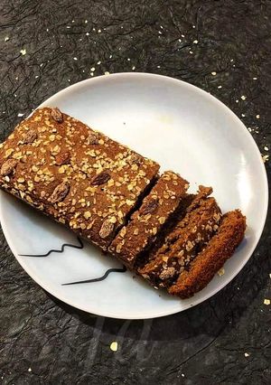 A picture of Banana Oats Chocolate Cake.