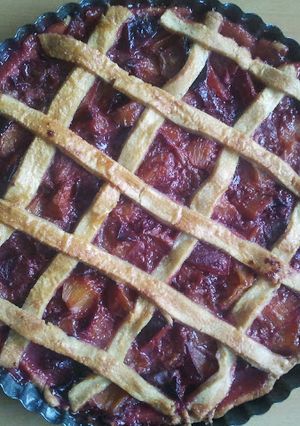 Szilvás linzertorta recept fotója