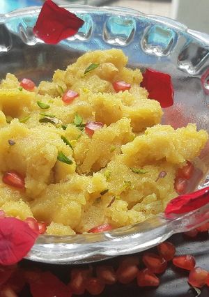 रवा बेसन मलाई हलवा (rava besan malai halwa recipe in hindi) रेसिपी मुख्य फोटो