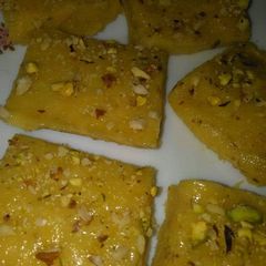 A picture of Mango barfi.