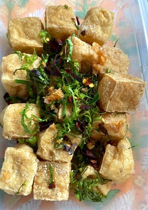 รูปของ เต้าหู้ทอดโรยพริกเกลือ🫘🧄🌶️
