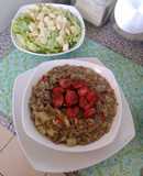 Lentejas con vienesa