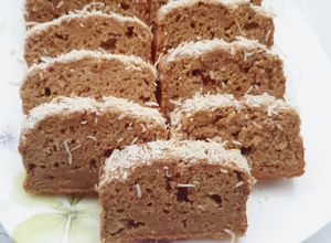 Hình của món Bánh sữa chua chuối yến mạch.