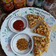 A picture of Cheesy Mexican Veg Pizza.