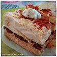 Entremet chocolat blond, biscuit noisettes et croquant chocolat