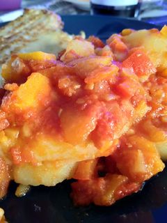 Une photo de Gratin de pomme de terre et légumes
