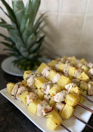 Csirkés-ananászos nyárs recept fotója