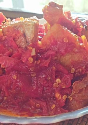 Foto resep (2) ikan tenggiri cabe merah