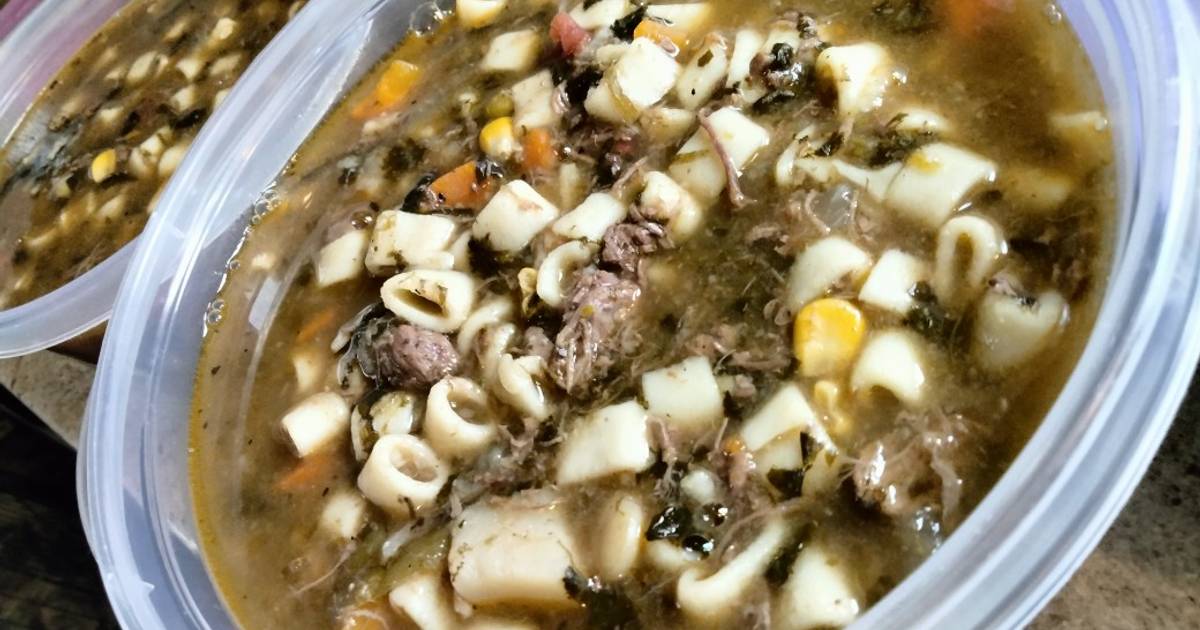 Easy "Throw Together" Vegetable Beef Noodle Soup Recipe by Chef Mommy