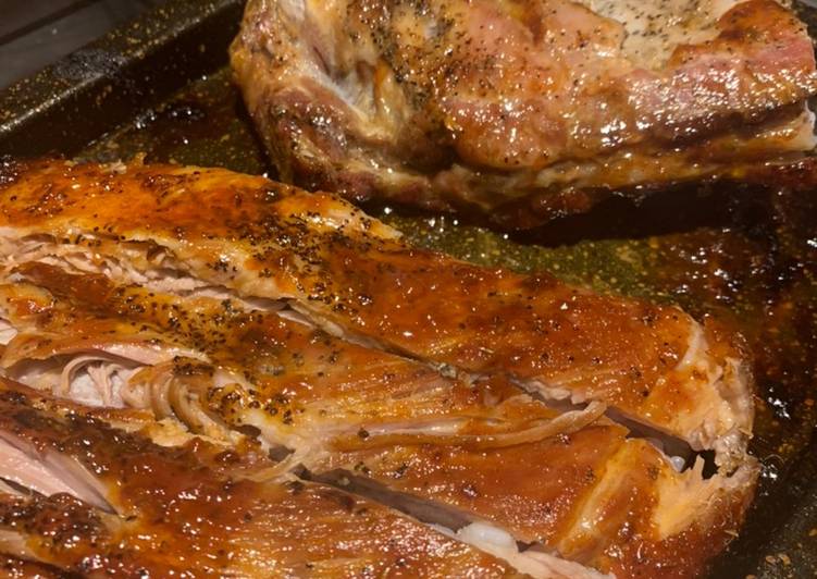 Step-by-Step Guide to Make Quick Slow cooked rack of pork ribs with a sticky bbq sauce