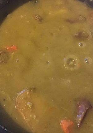 A picture of California Farm Winter Leek and Smoked Sausage Soup.