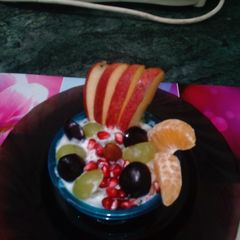 A picture of No cooked recipe - fruit cream.