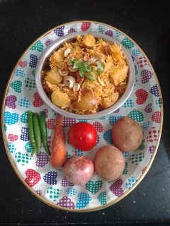 * ஆலூ வெஜ் பிரியாணி*(potato veg biryani recipe in tamil) செய்முறை முக்கிய புகைப்படம்
