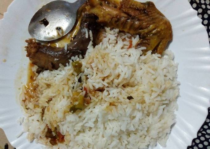 Chicken stew and rice