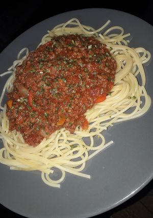 A picture of Spaghetti Bolognese.