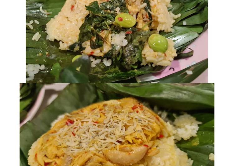 Nasi bakar ayam teri wuenakk (pete kemangi optional) 😀😀