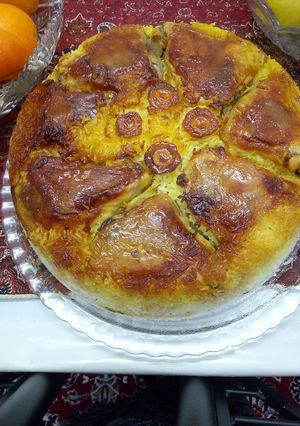عکسی از دستور ته چین ران با اسفناج