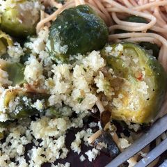 A picture of Creamy Parmesan Garlic Brussel Sprouts.