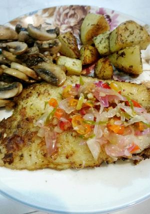 Foto resep Pan fried dory with sambal matah