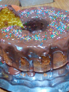 Una foto de Budín de zanahoria con cobertura de chocolate