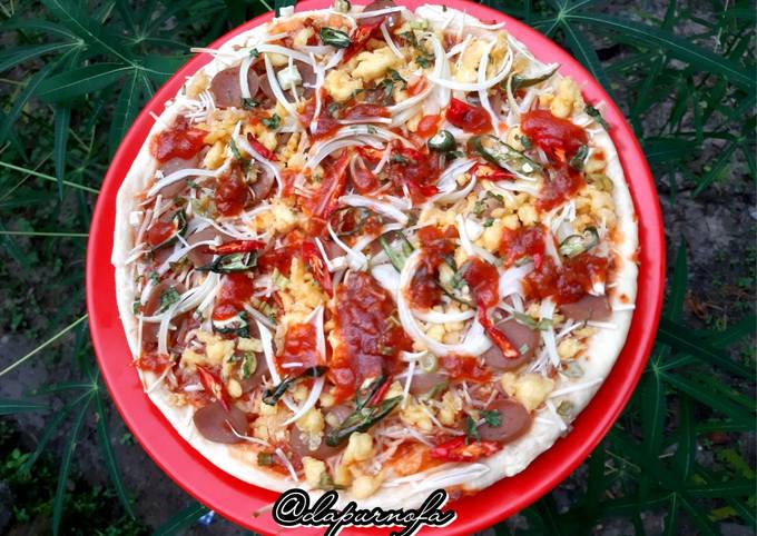 Resep 21. Pizza CaBaJo (Cabe Abang Ijo) yang Menggugah Selera