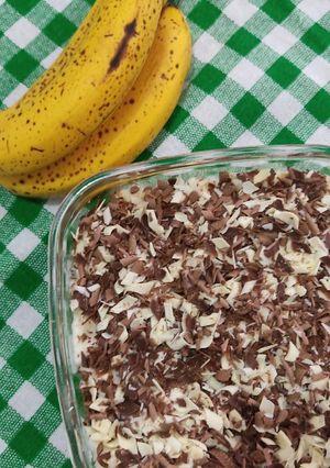 Foto de Doce de banana com creme de baunilha