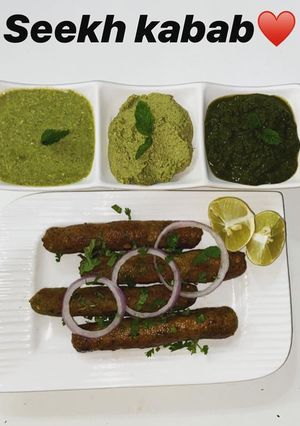 A picture of Seekh kabab.