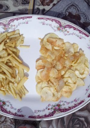 फलाहारी फ्रेंच फ्राइज़(falahari french fries recipe in hindi) रेसिपी मुख्य फोटो