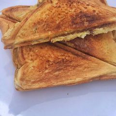 A picture of Simple Morning Bliss: Golden Toast & Comforting Tea.