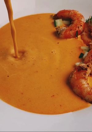 A picture of BISQUE WITH SHRIMPS🇫🇷🦐.