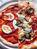 Pizza Margherita con bufala | Pizza Melanzane Prosciutto Cotto e Provola Affumicata