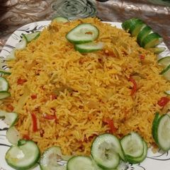 A picture of Spicy Schezwan Fried Rice 🍚🍛.