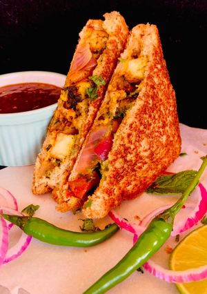 A picture of Paneer Tikka Sandwich.