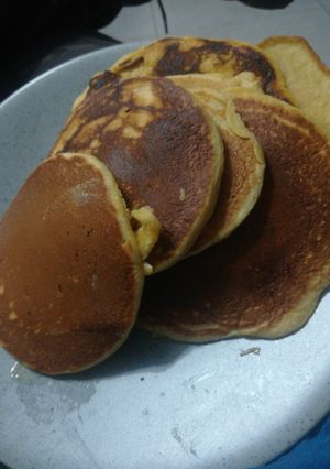 Una foto de Panqueques con 5 ingredientes en sartén