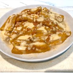 A picture of Plaintains in coconut sauce.