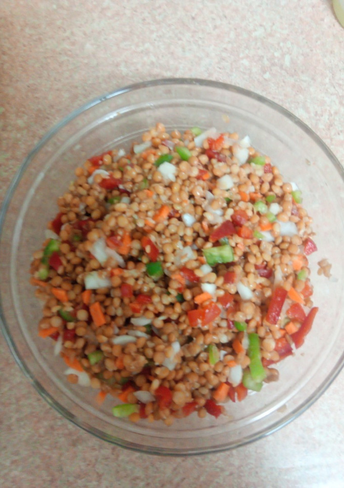 Una foto de Ensalada de lentejas