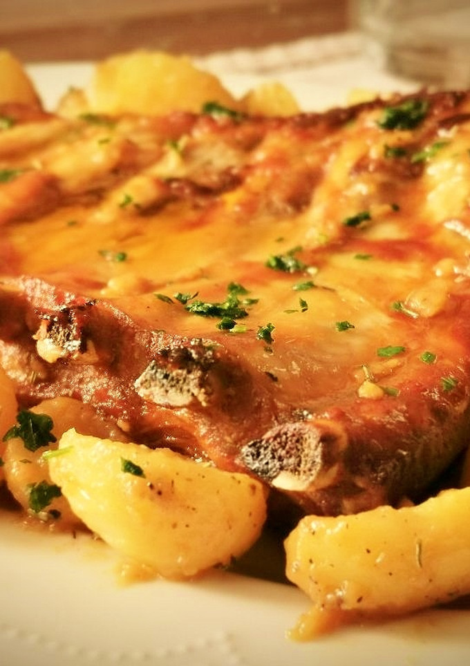 Una foto de Costillar de cerdo al horno