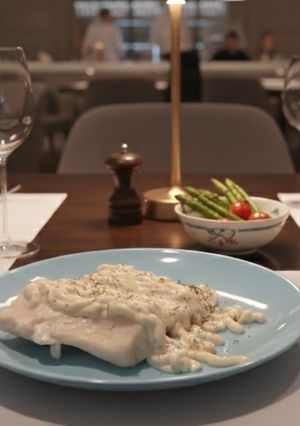 Una foto de Tintorera Cocida con Salsa César
