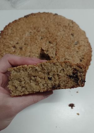 Una foto de Tortita/budín de banana y avena